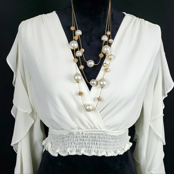 Privy Ruffle Long Sleeve Top Size Small - Picture 8 of 10